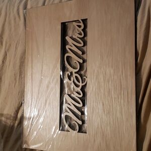 Mr&Mrs guest book frame wood NEW